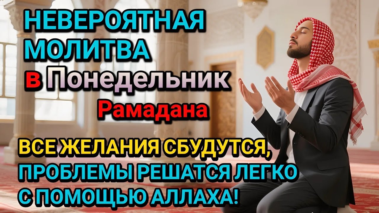 Невероятная молитва в Понедельник в месяце Рамадана! Все желания сбудутся, и проблемы исчезнут