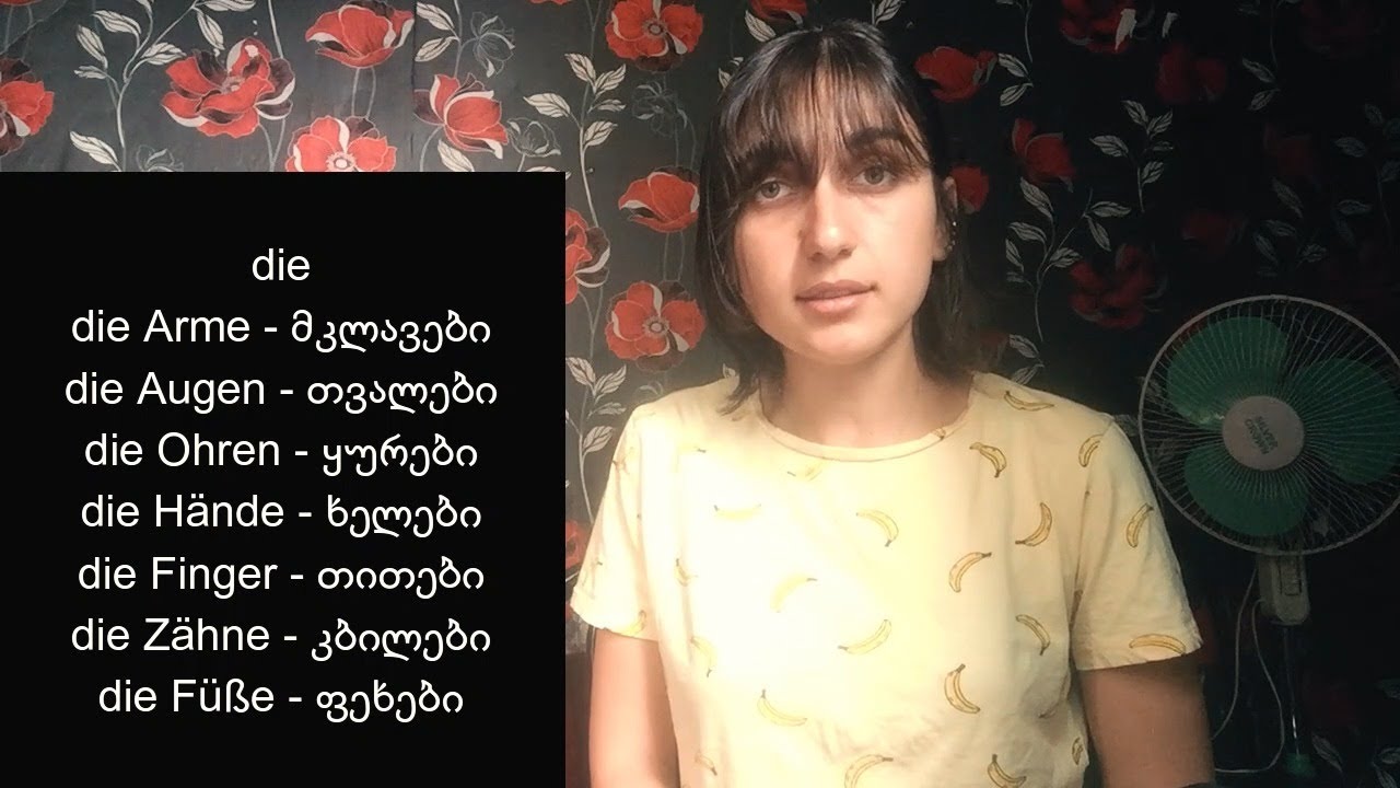 [გერმანული ენა]  Die Körperteile - სხეულის ნაწილები