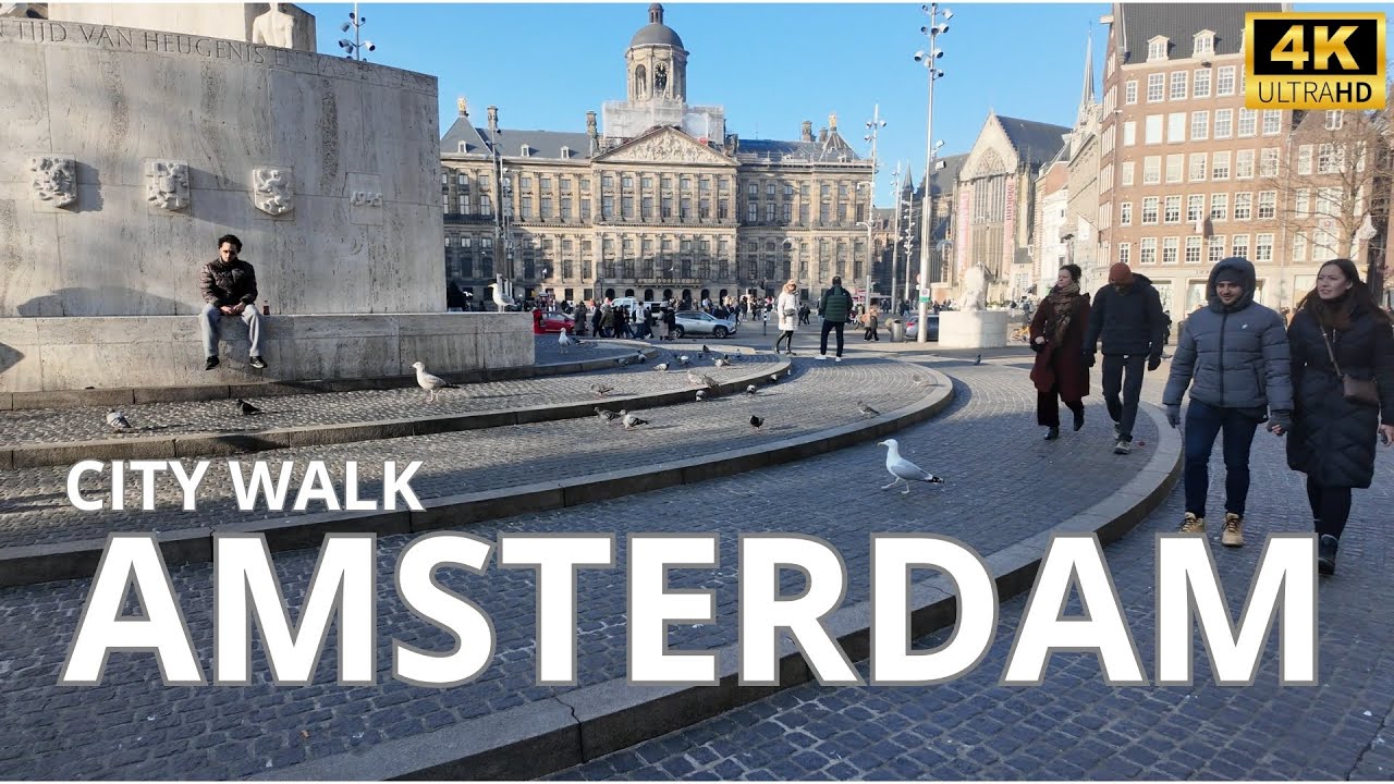 🇳🇱 Amsterdam Walking Tour 4K | From the Largest Market in the Netherlands to Dam Square