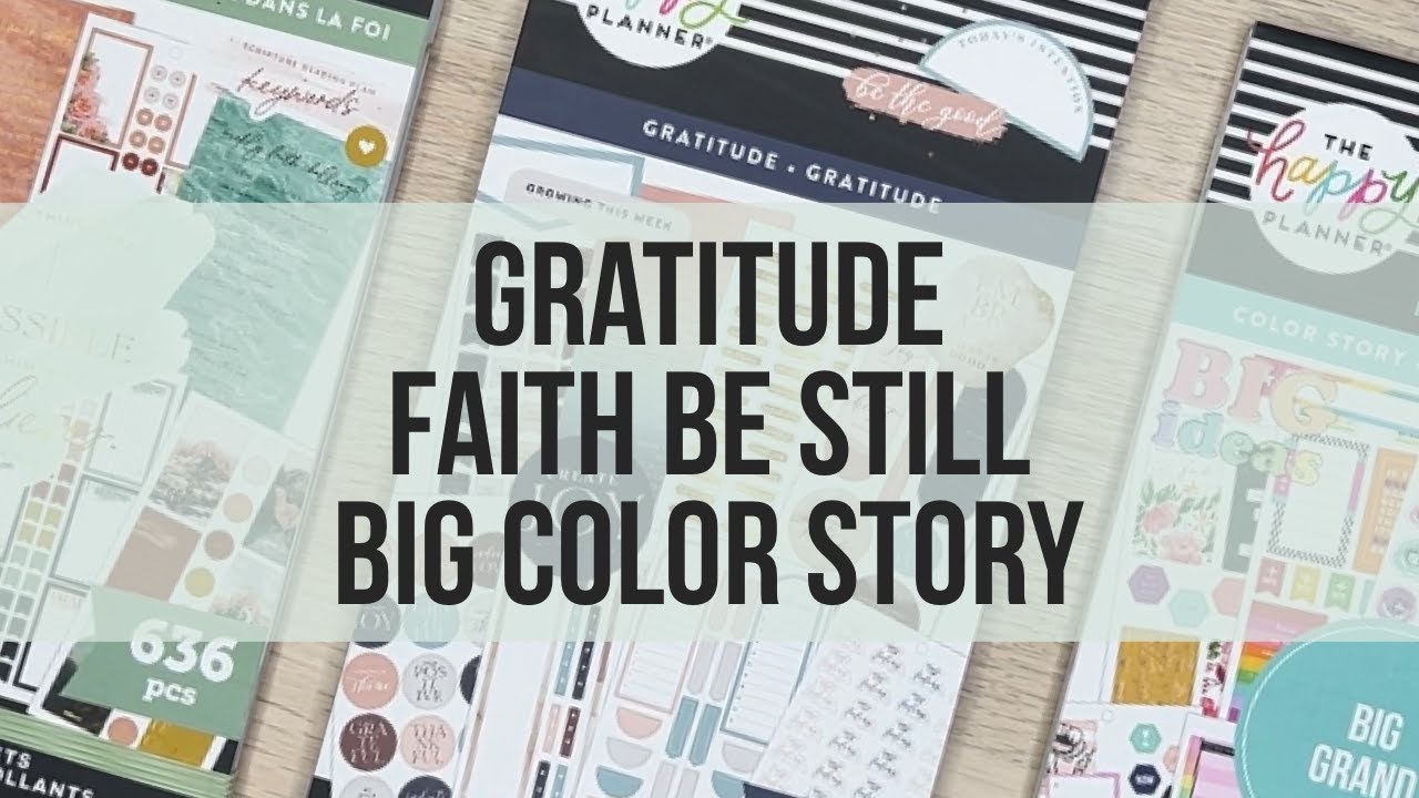 NEW Happy Planner Spring 2022 Sticker Book Flip Throughs!  Gratitude, Faith Be Still & Color Story