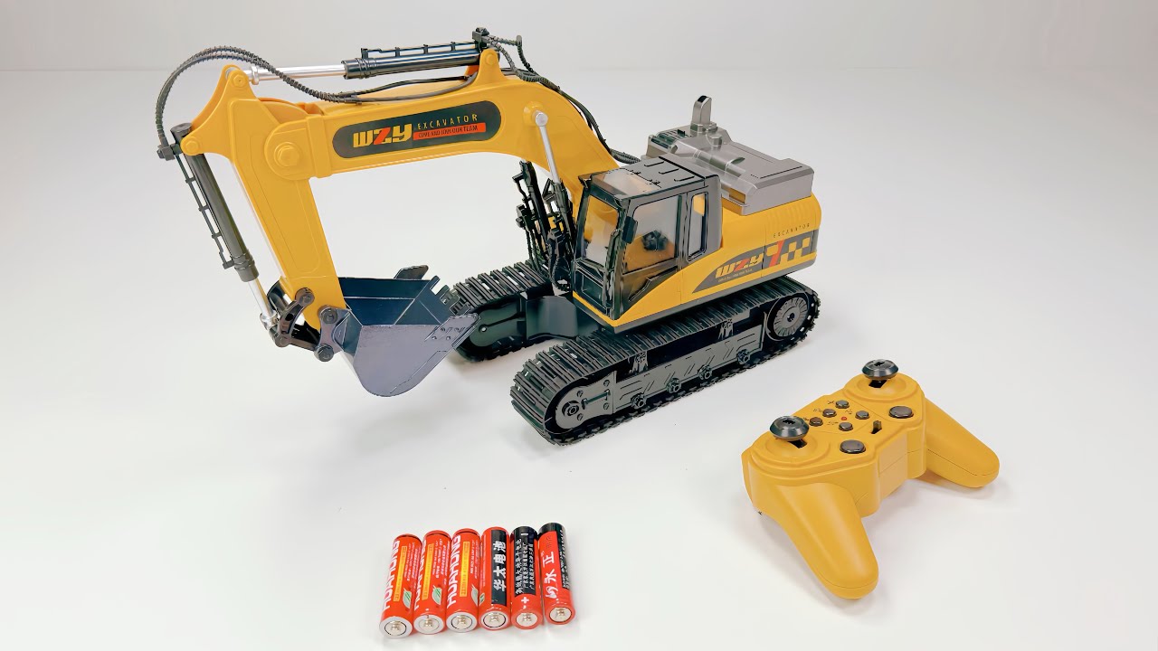 Unboxing automatic deformation police car, deformation fire truck, remote control excavator