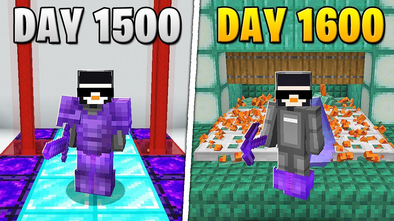 I Survived 1,600 Days in HARDCORE Minecraft...