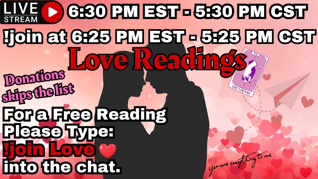 *FREE*💘🥰LOVE READINGS🥰💘Theme Night!!!🧚‍♀️Intuitive Tarot & Energy Reader🧚‍♀️#valentinesday