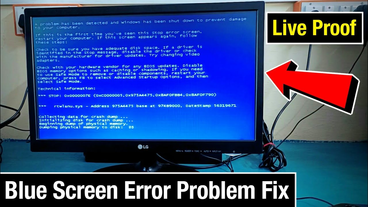 Blue Screen Error Windows 7 Fix | Windows 7 Blue Screen Error Fix | Pc Blue Screen Fix Windows 7