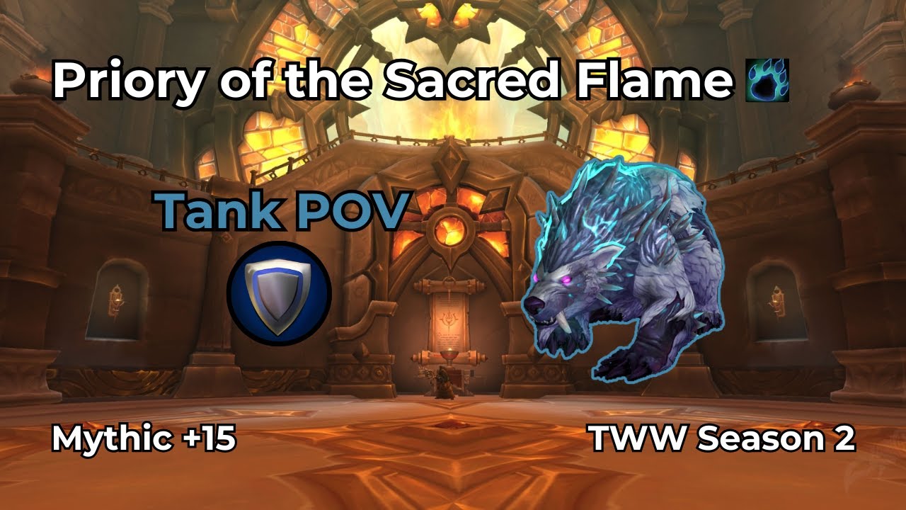 WoW M+ | Priory of the Sacred Flame +15 | Guardian Druid Tank POV | TWW S2