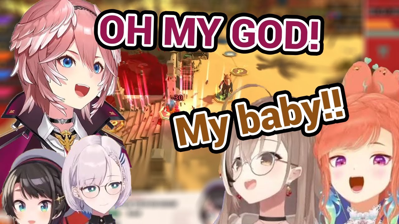 The Little Bunny made Subaru Mumei Lui Reine Kiara Scream!!! in Pummel Party