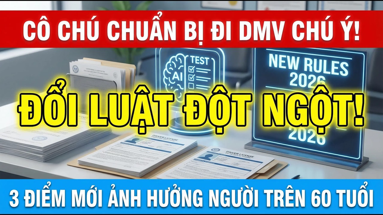 Luật lái xe 2026 đổi lớn! Người trên 60 cần biết 3 điều trước khi đi DMV