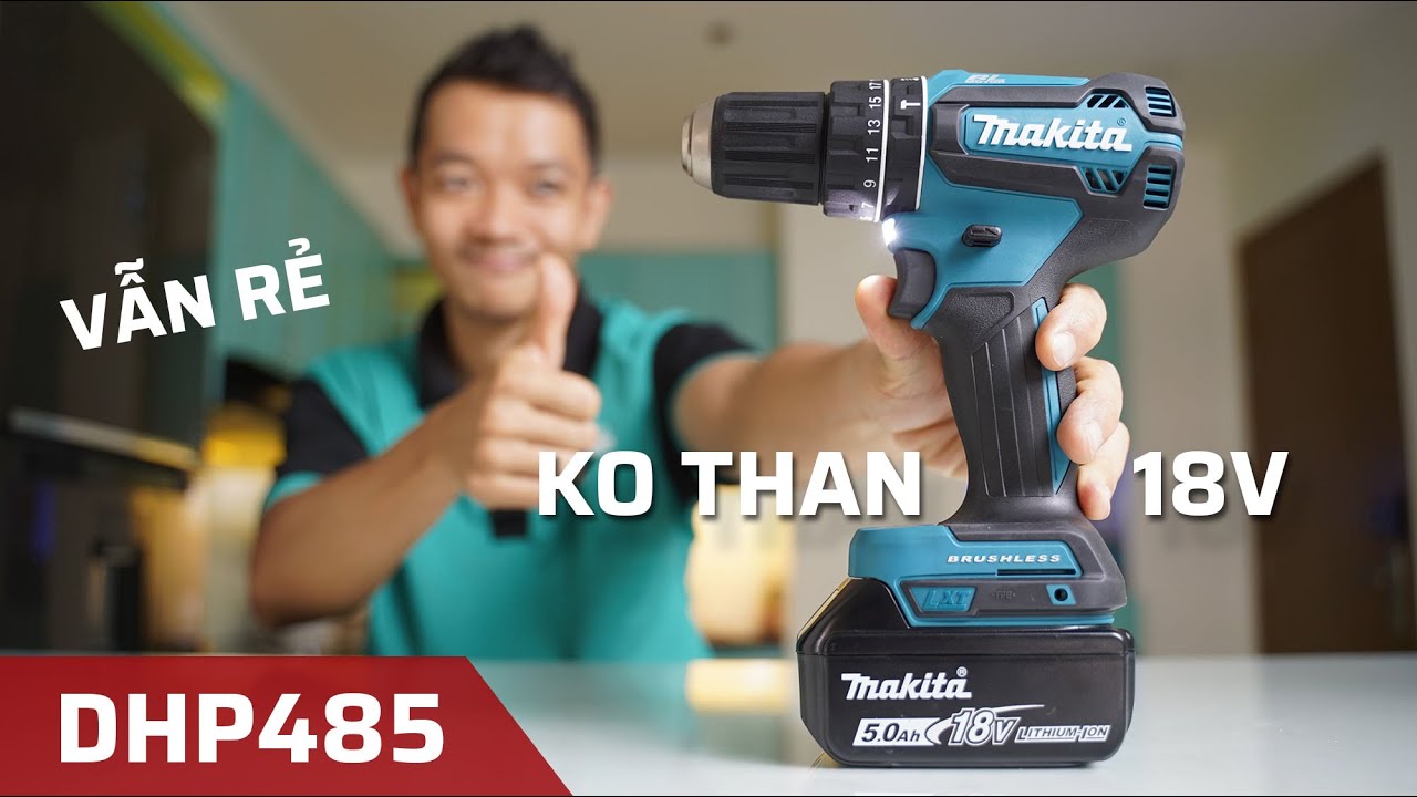 Khoan Pin 18V Không Than GIÁ RẺ NHẤT Của Makita - DHP485 | Vẫn Rất Ngon Và Mạnh, Lại Gọn Ơ !