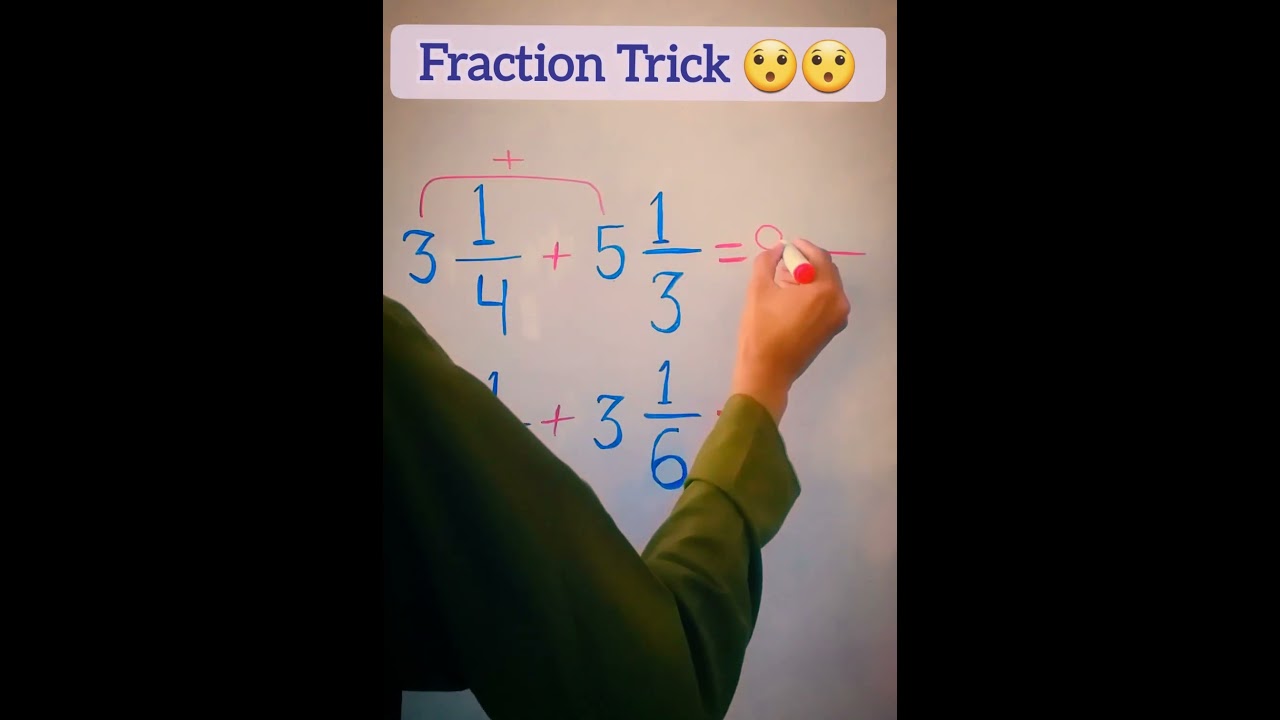 Fraction Trick|By Musa khan|#viralshort #fractiontricks #ytshorts #maths #mathematics