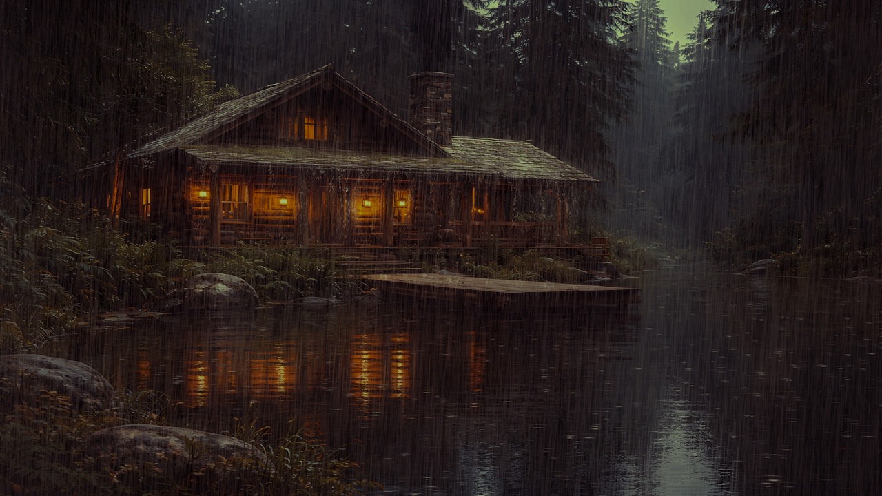 Late Night Woodland Rainstorm 🌧️ Thunder Sounds to Help You Sleep