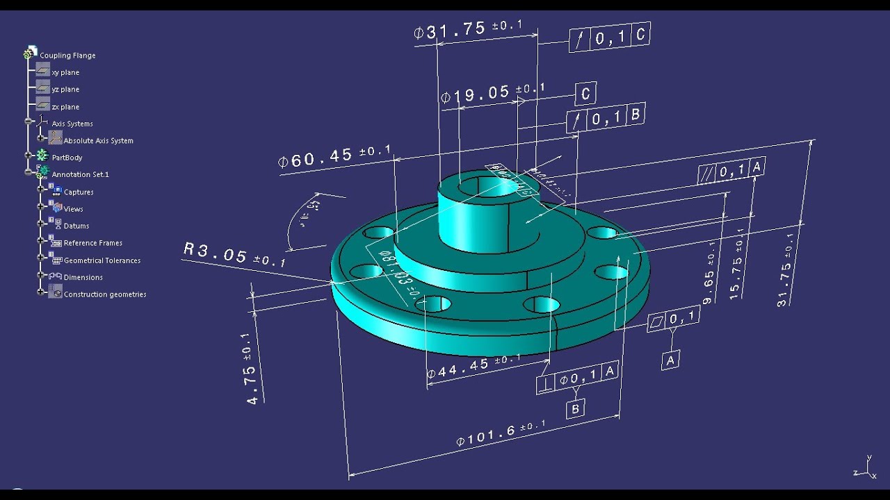 How to create GD&T in CATIA Functional Tolerancing & Annotation - FTA