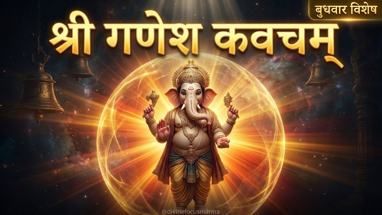 श्री गणेश कवचम् | Ganesh Kavach Path | संकट निवारण गणपति कवच | बुधवार विशेष