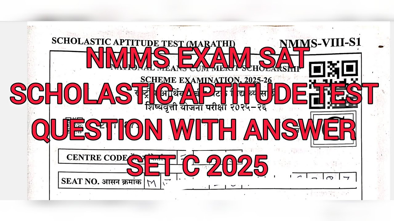 Nmms Exam 2025 SAT All Questions With Answers
