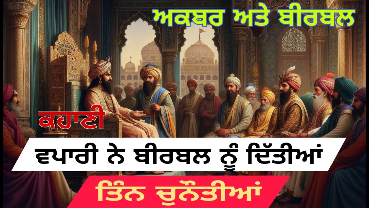 ਵਪਾਰੀ ਨੇ ਬੀਰਬਲ ਨੂੰ ਦਿੱਤੀਆਂ ਤਿੰਨ ਚੁਣੌਤੀਆਂ #akbarbirbal