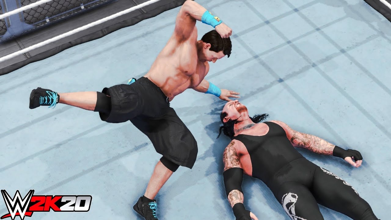 WWE 2K20 John Cena vs The Undertaker - Hell In A Cell Match Gameplay - WWE 2K20 PS4 Gameplay