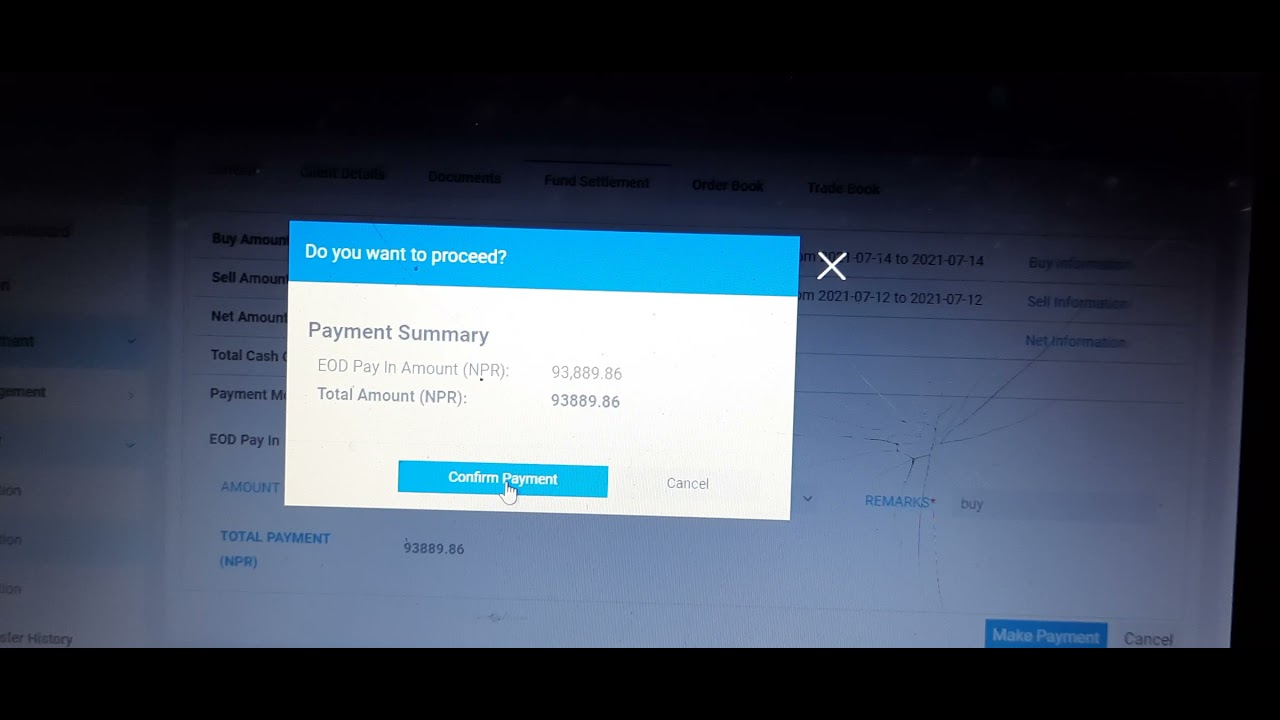 How to pay broker amount from tms system?? # via connect ips loginBuy -sell