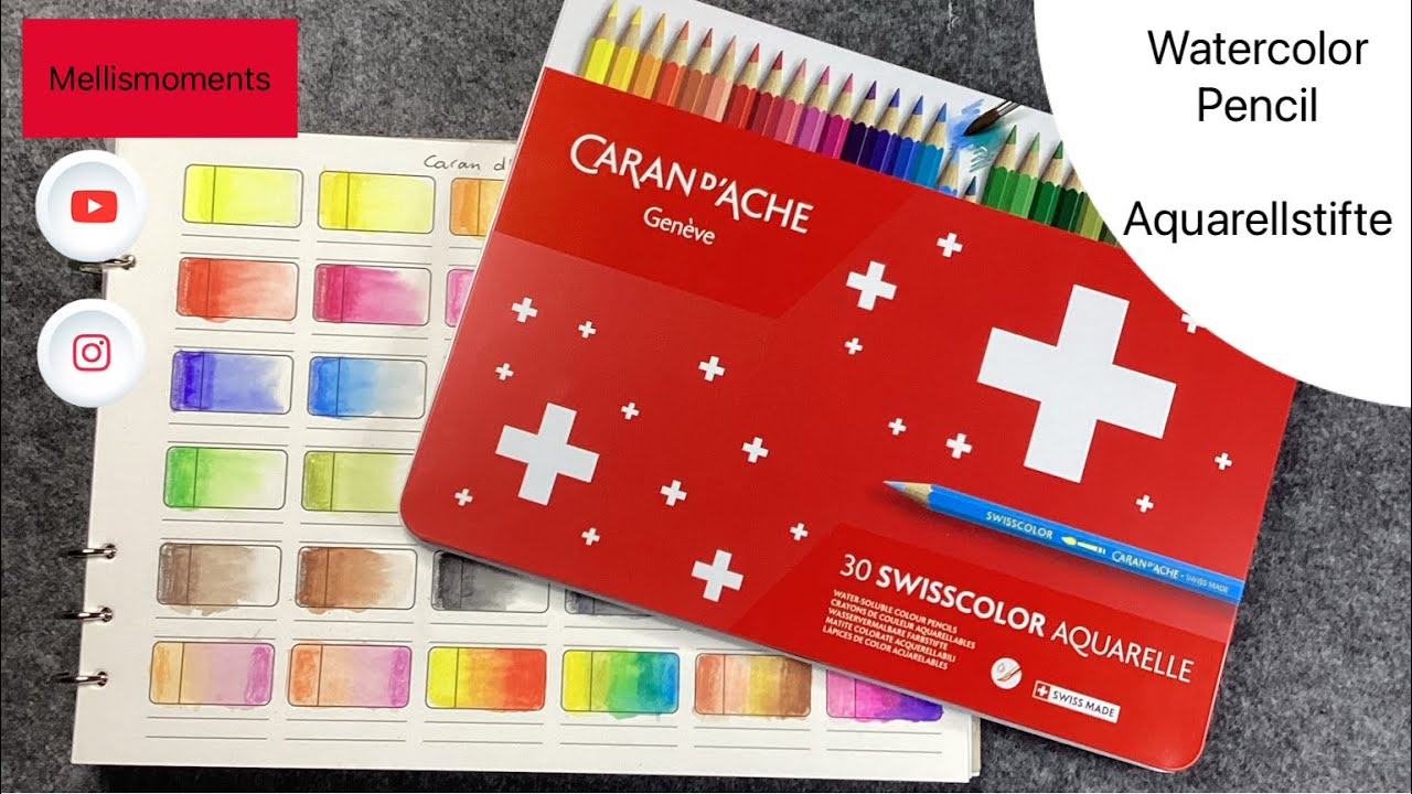 Trying out my new watercolor pencils - Ausprobieren meiner neuen Aquarellmalstifte
