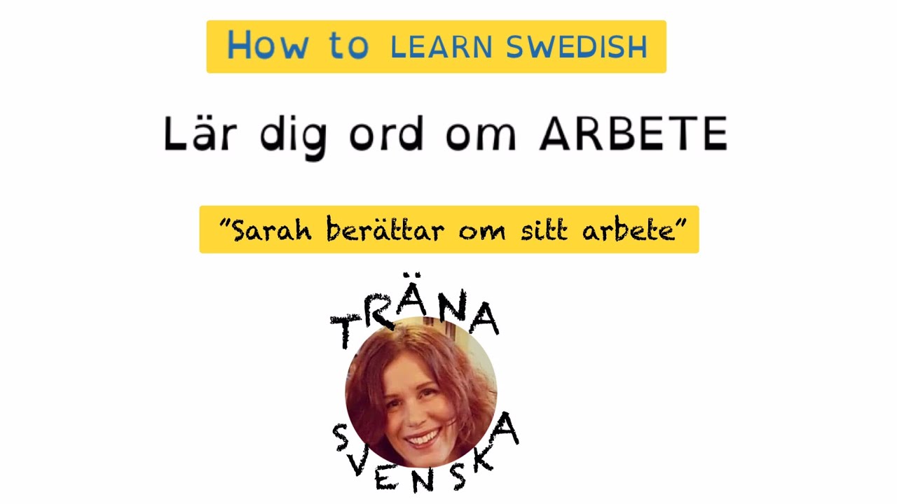 Lär dig VIKTIGA ord om ARBETE