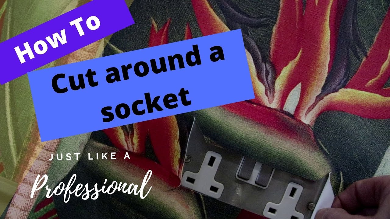 How to wallpaper around a Wall SOCKET - Graham & Brown mural wallpaper
