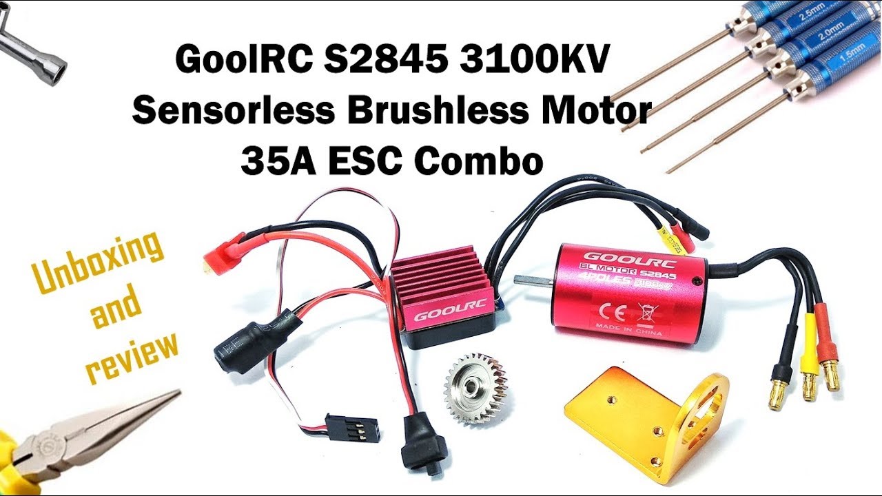 GoolRC S2845 3100KV sensorless Brushless motor plus 35A ESC combo
