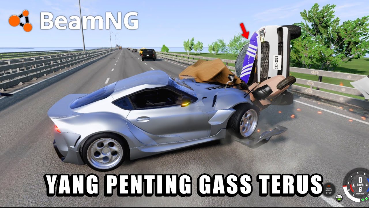 Mobil Kencang Ini Malah Bikin Rusuh Di Jalan Tol Sampe Banyak Kecelakaan - BeamNG Drive Indonesia
