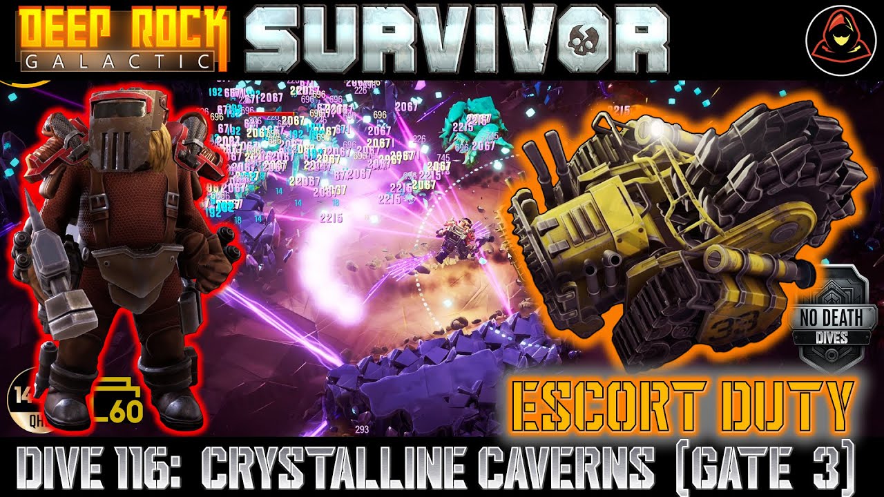 Deep Rock Galactic: Survivor | Dive 116: Escort Duty - Gate 3 - Crystalline Caverns (Haz 5)