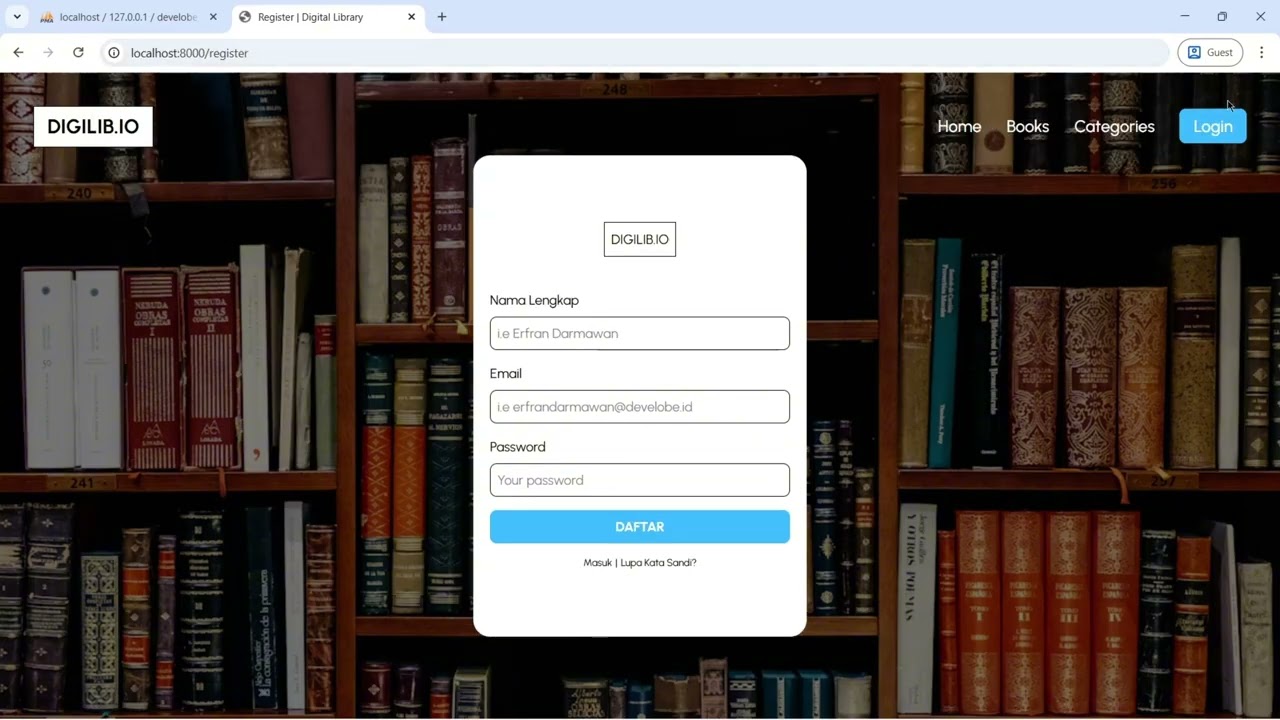 Website Perpustakaan Digital Eps 34 : Cek Data User Pakai Middleware & Fitur Logout