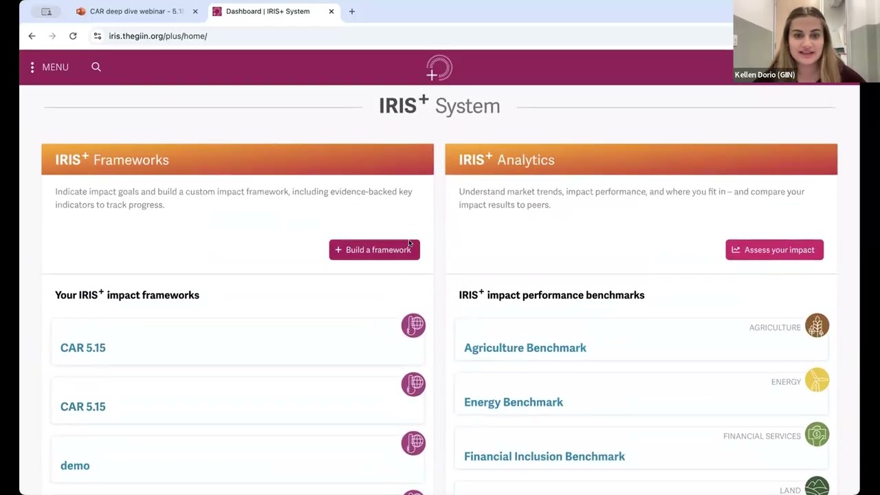 IRIS+ Climate Adaptation and Resilience theme deep-dive webinar
