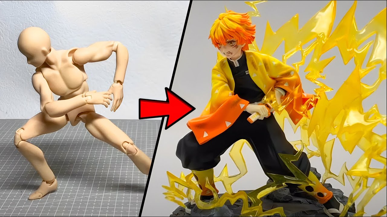 Дзеницу Агацума, сделанный из глины｜Персонаж Demon Slayer｜Карман ремесла