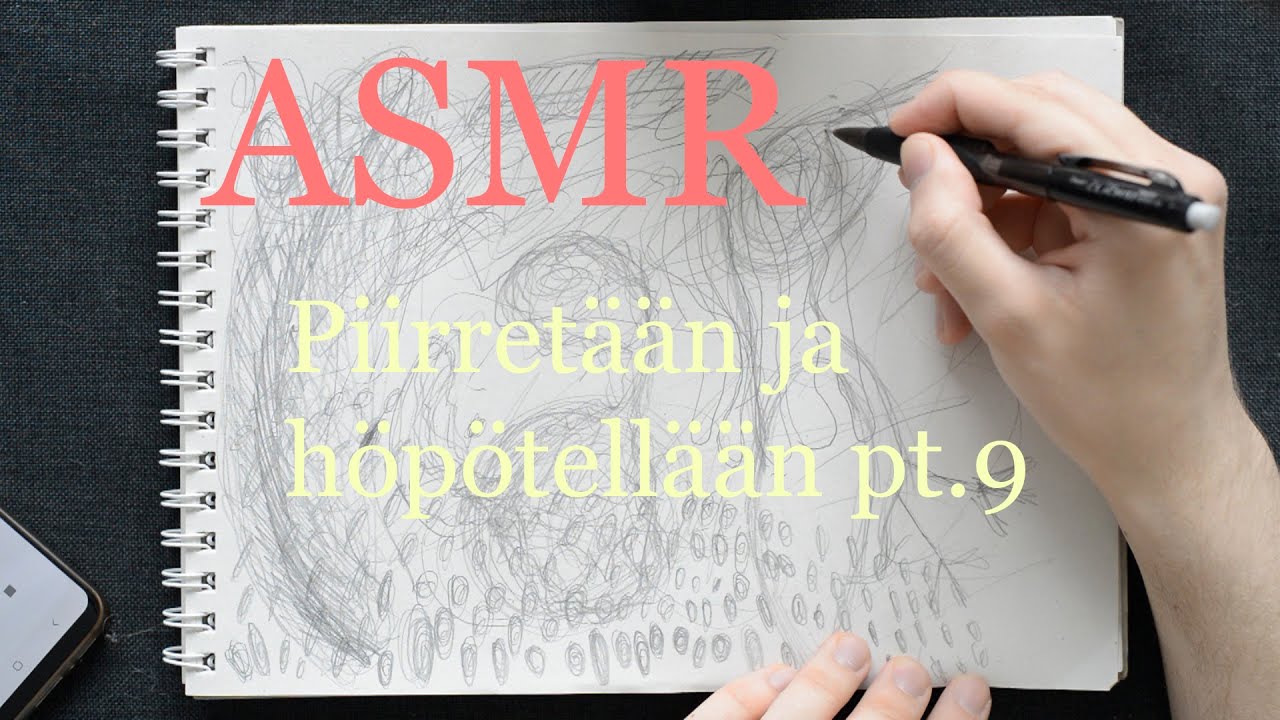 ASMR Suomi ✏ Piirretään ja Höpötellään pt.9 / Rauhallista puhetta ja piirtoääniä