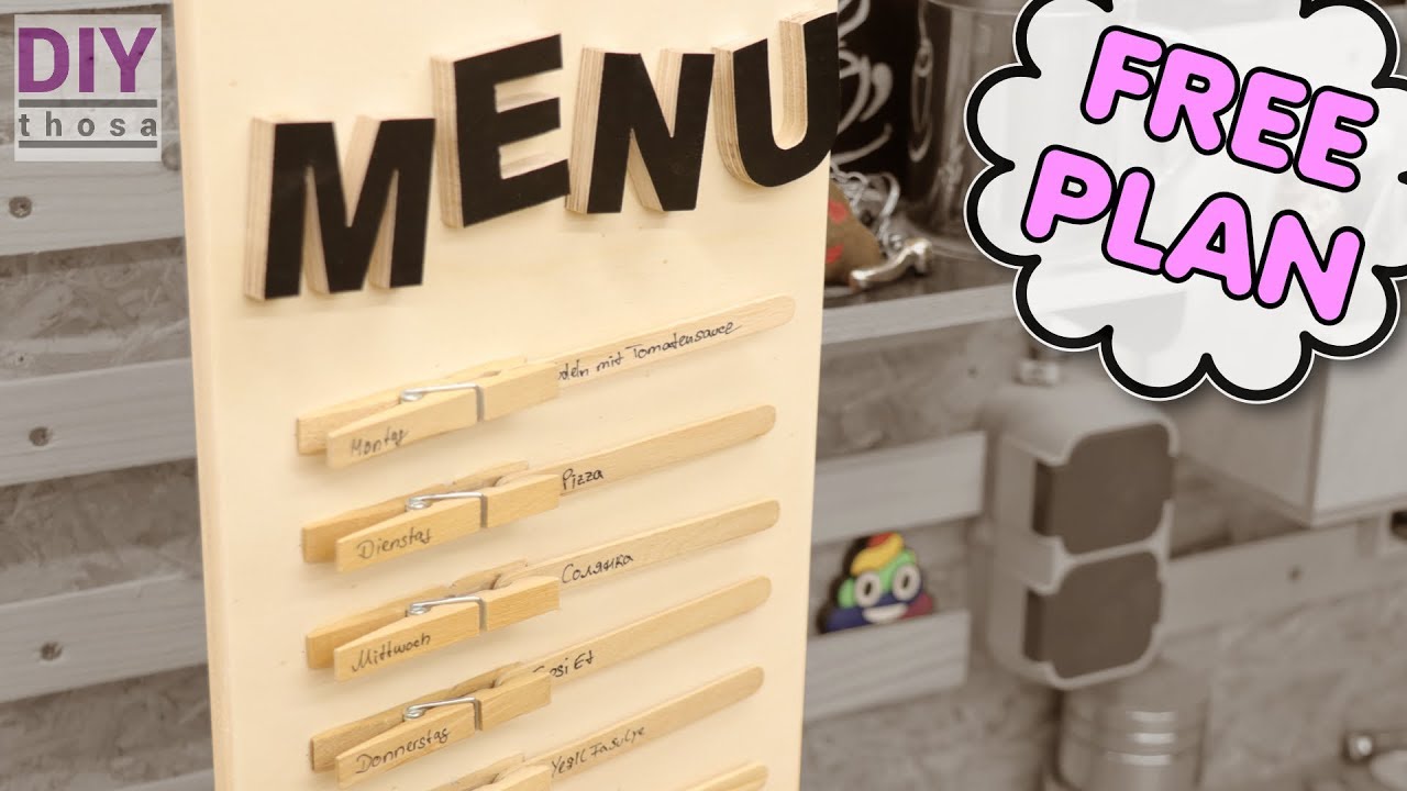 DIY Menu Board - Speiseplan - FREE PDF Download