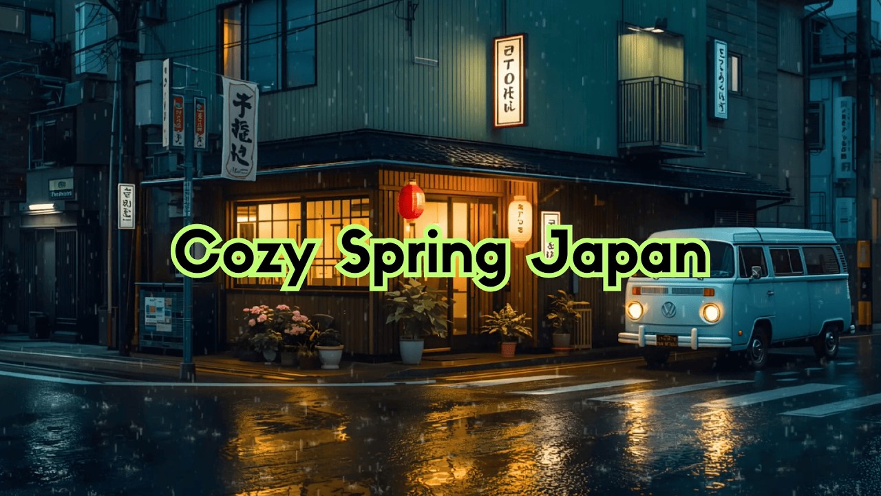 Cozy Spring Japan | Retro City Lo-Fi Beats for Relaxing Focus