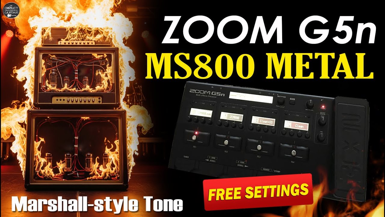 ZOOM G5n METAL MS800 Amp - Marshall-style tone | FREE Settings