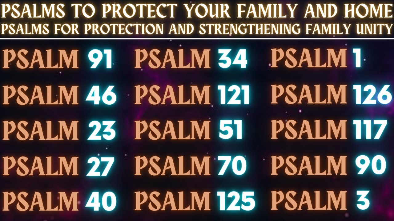 PSALMS TO PROTECT YOUR FAMILY AND HOME - PSALMS FOR PROTECTION AND STRENGTHENING FAMILY UNITY