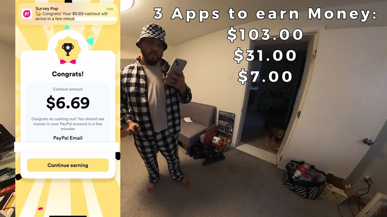 Poker Stars, Make Money and Survey Pop Proof of Payment. 3 Apps to Earn Money. Let's go!