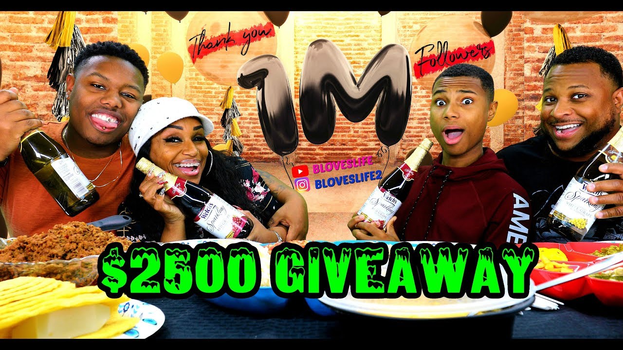 (CLOSED) $2500 Giveaway 1 Million Subs Celebration Mukbang@ 13:15