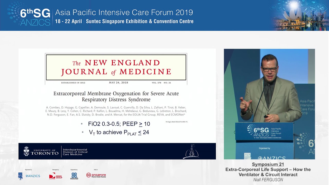 SG-ANZICS 2019: Extra-Corporeal Life Support – How the Ventilator & Circuit Interact