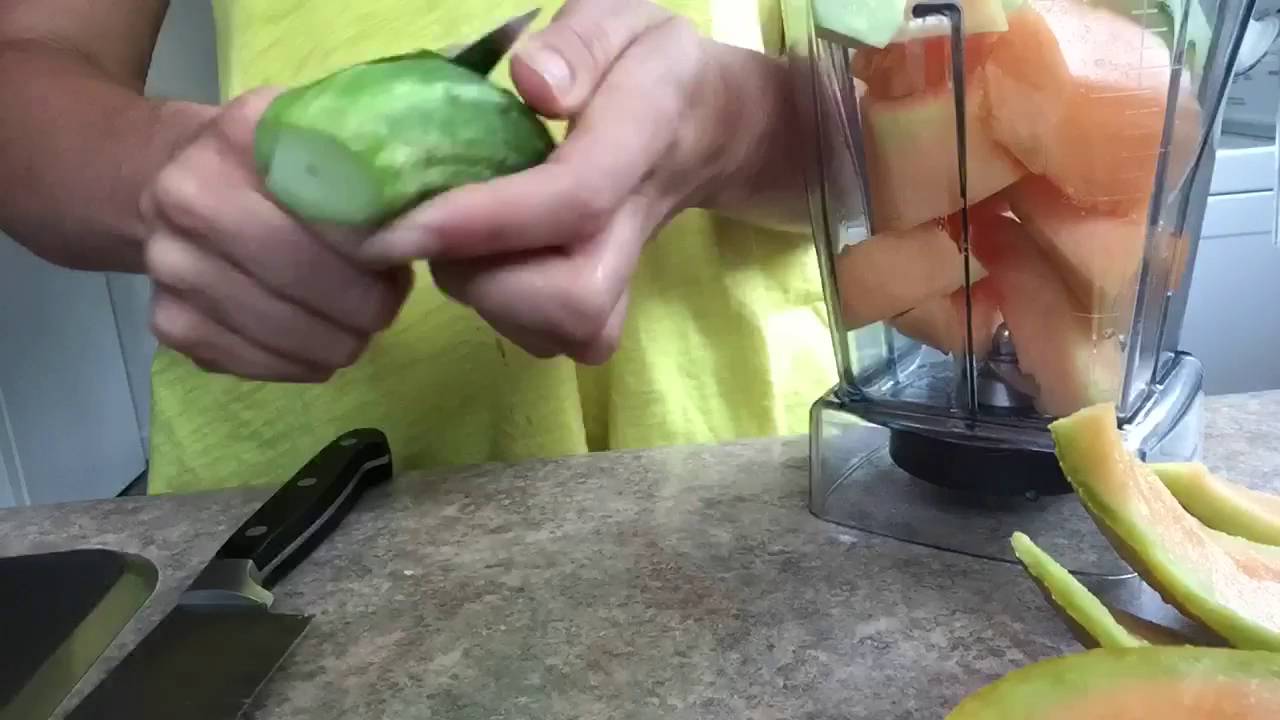 Cucumber Melon Juice! No juicer needed!
