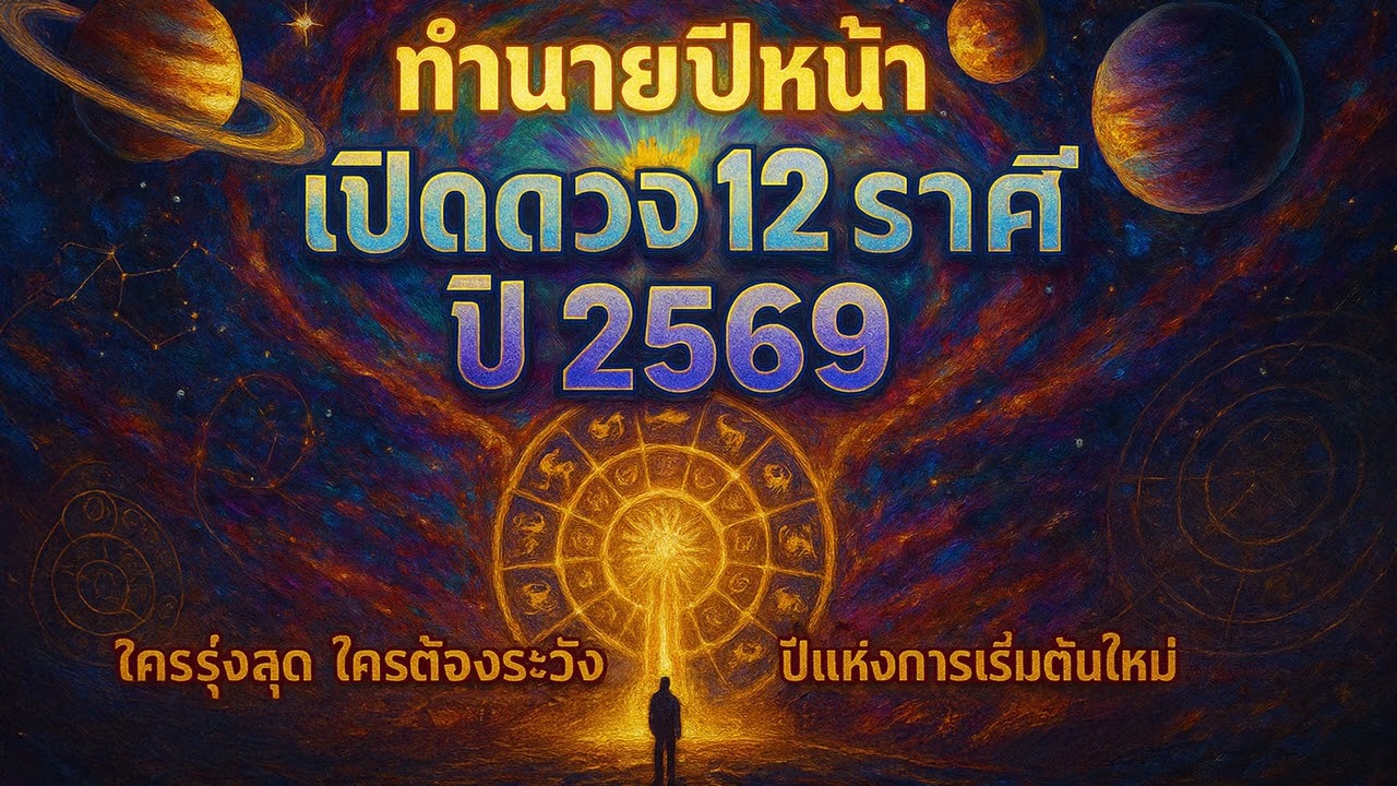 เปิดดวงครบ 12 ราศี ปี 2569 ใครจะรุ่งสุด? ใครต้องระวัง? เจาะลึกจังหวะโชค พลิกดวงชะตาครั้งใหญ่!