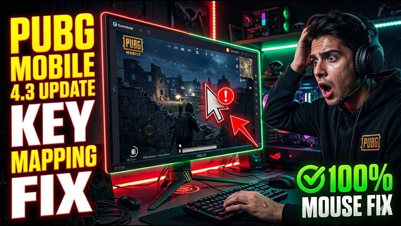 FINALLY FIXED ✅100%! Gameloop Mouse Lock Fix With No Aim Stuck | And KeyMapping Fix ✅100% Working.