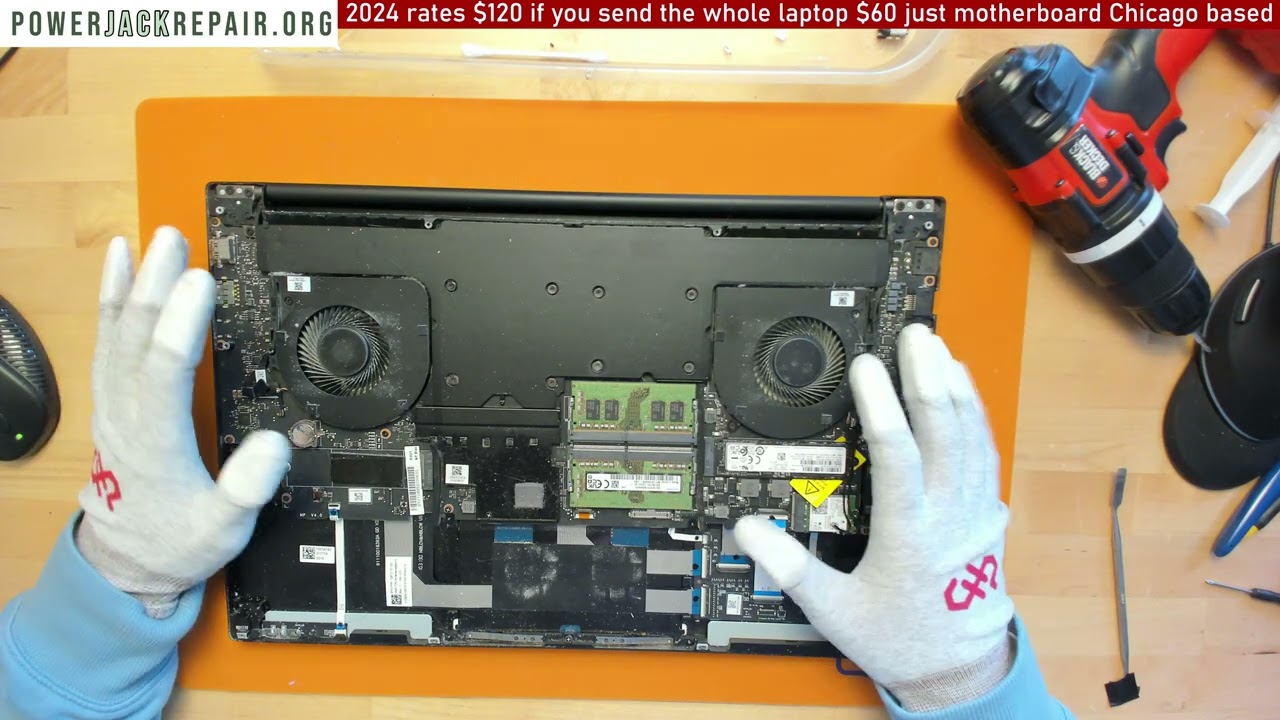 Razer laptop Rz09 major problem and solution disassembly laptop charge port power jack repair fix