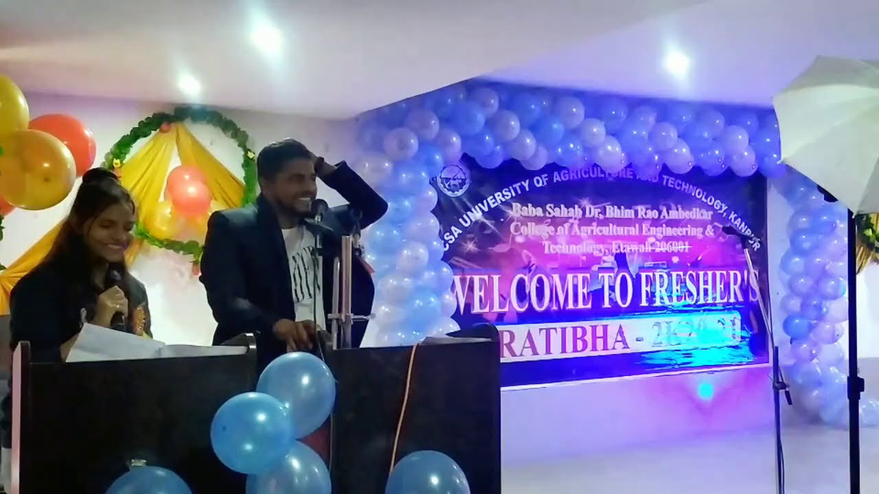 Best anchoring performance || Fresher's party 2k20-21 || Alok $ Anshika || CAET Etawah
