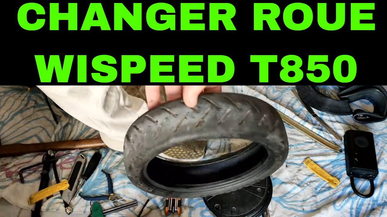 Wispeed T850 changement roue avant r&eacute;parer crevaison : Tuto T855 PRO ( Similaire &agrave; XIAOMI M365 )