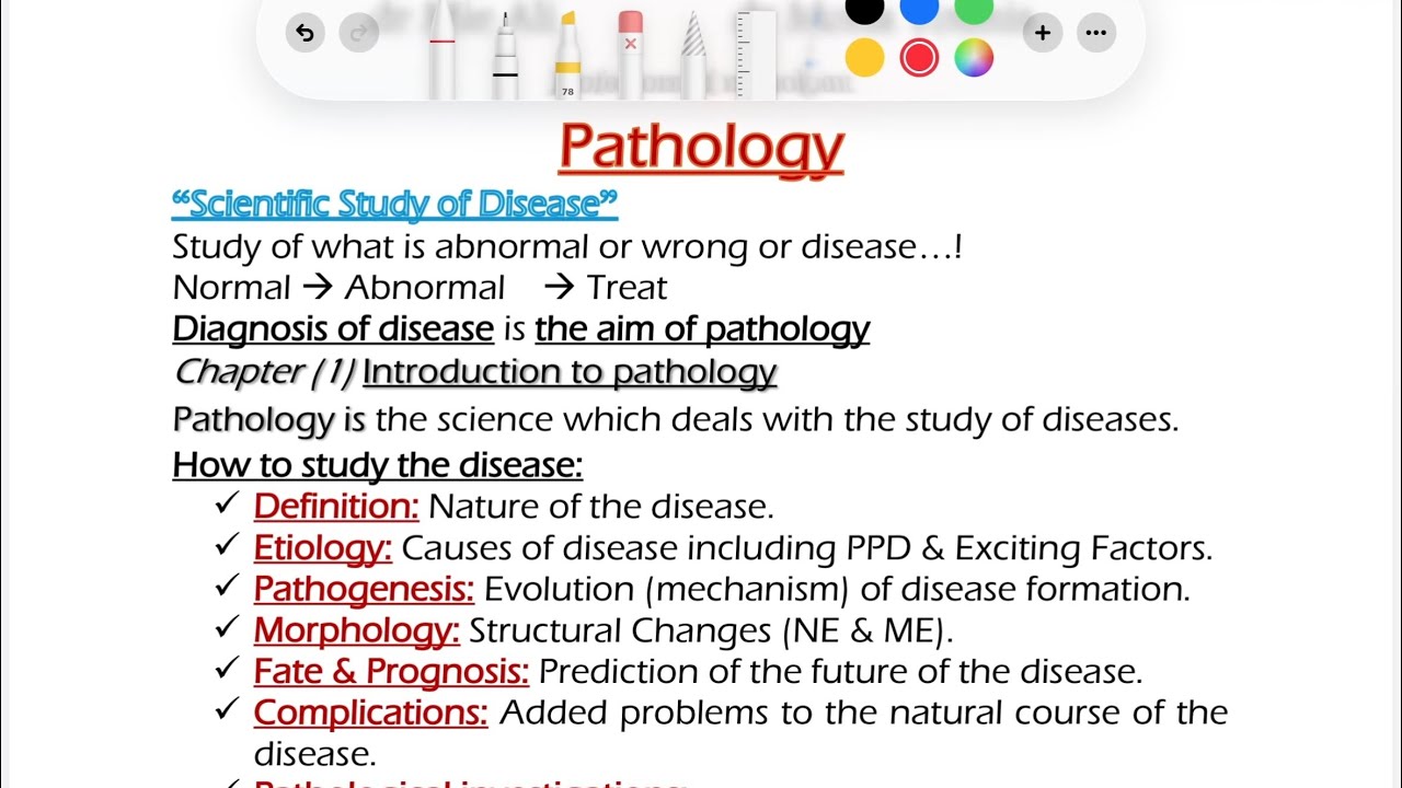 Lecture 1 Pathology I أولى طب المنصورة الجديدة 