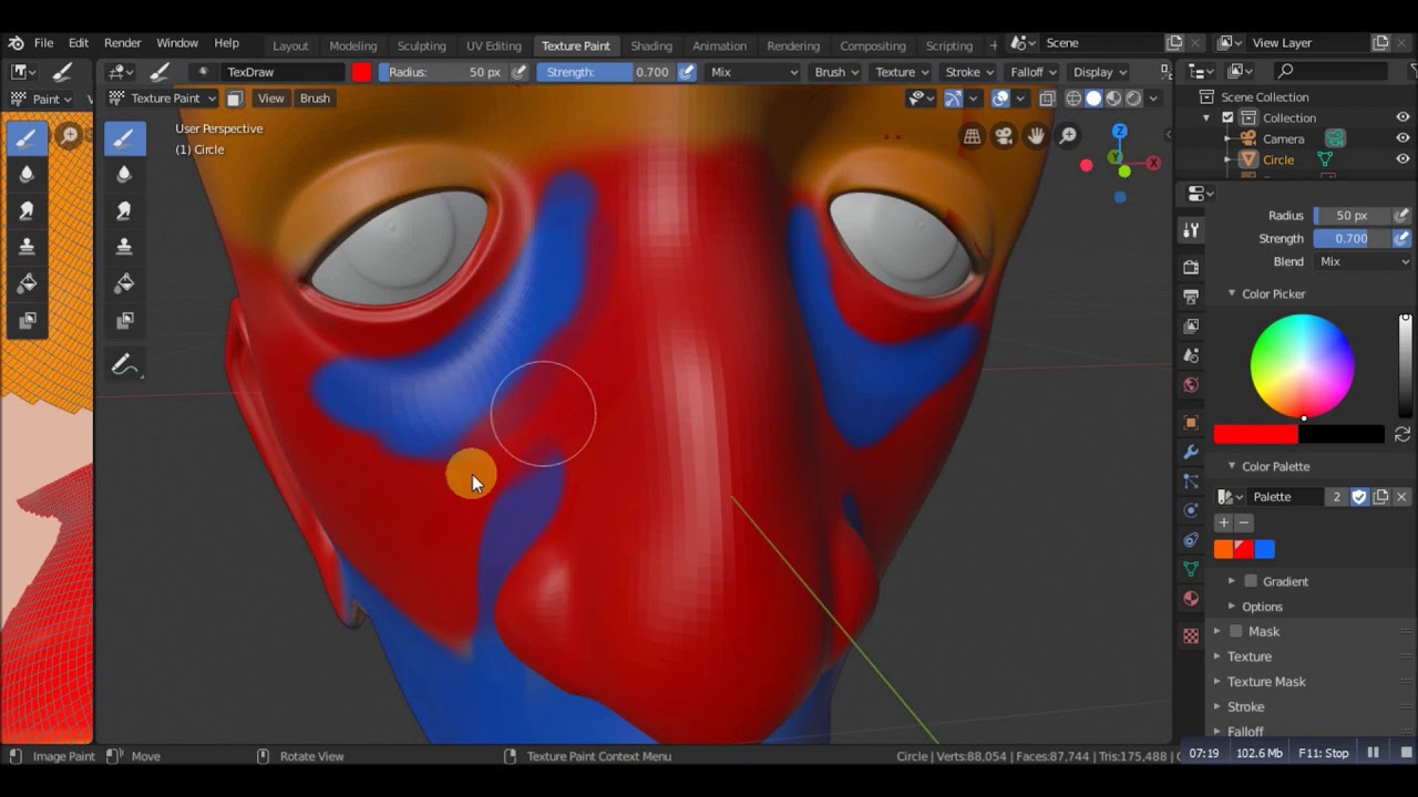 Pintura e texturização de personagem em Blender