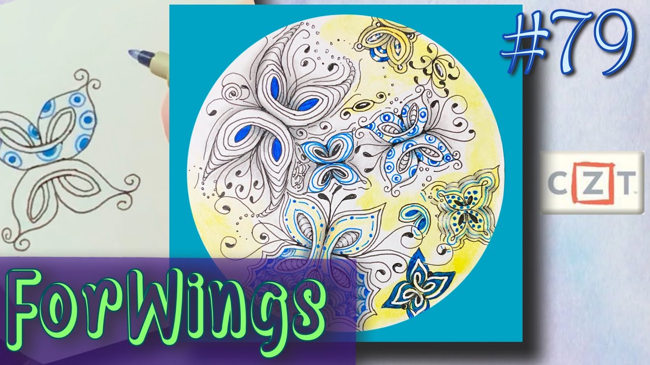 FORWINGS || Easy Zentangle ® Patterns || Day 79 || 100 Days of Zentangle 2020