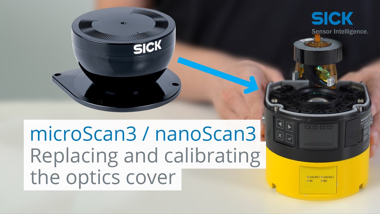 Tutorial microScan3 + nanoScan3: How to replace and calibrate the optics cover