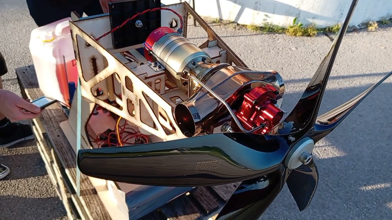 Prvo testiranje turbine KingTech K60TPG4+, u projektu AT-802.