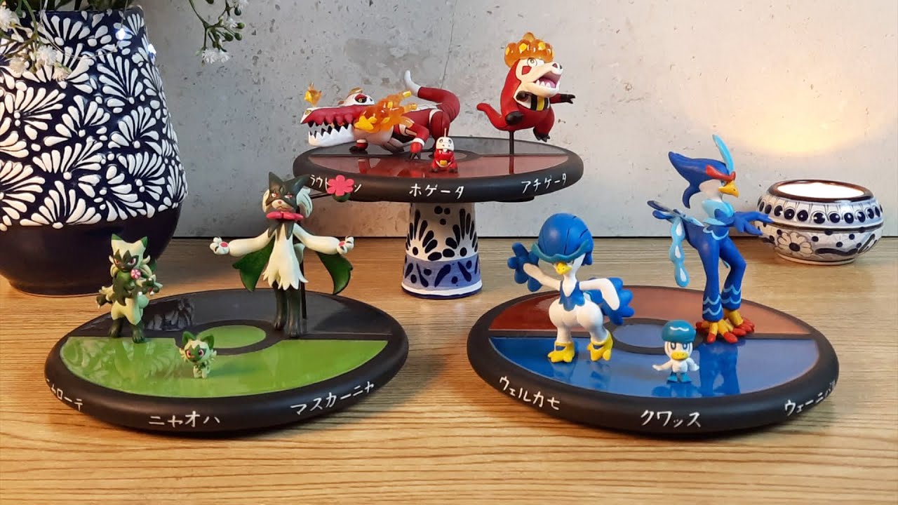 I Made a Meowscarada, Skeledirge & Quaquaval Family Sets / Polymer Clay / Scale 1:20