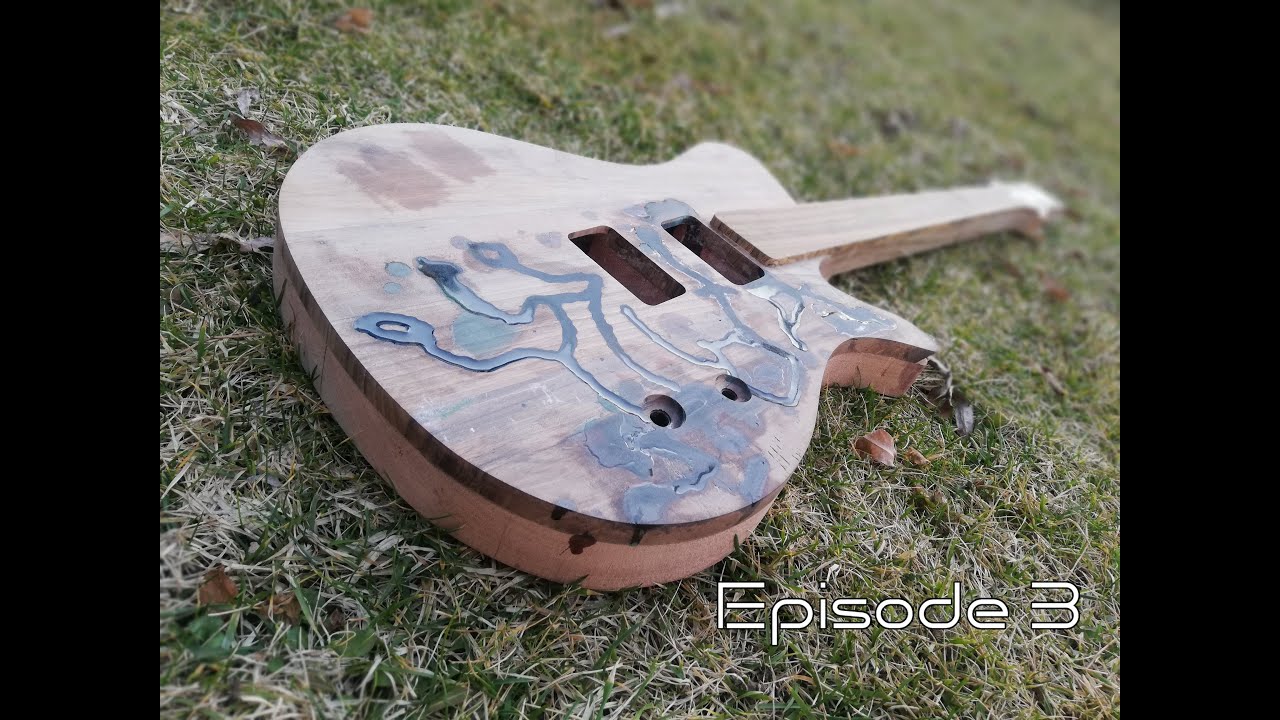 Making a custom fanned fret semi-hollow body guitar - Episode 3 - Neck and body progress